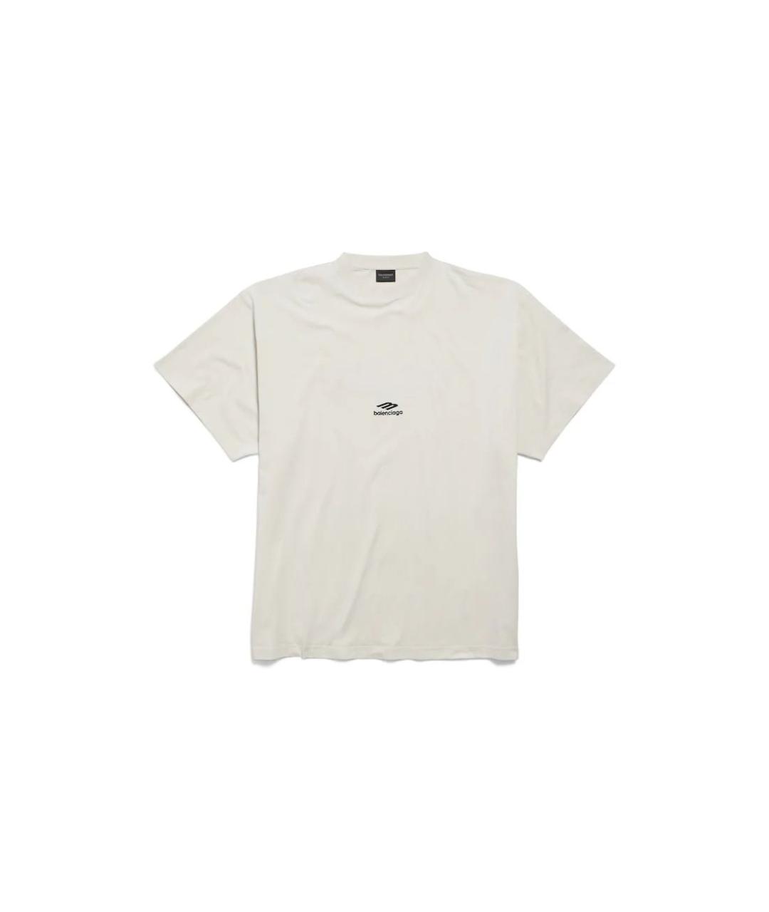 BALENCIAGA Белая хлопковая футболка, фото 1