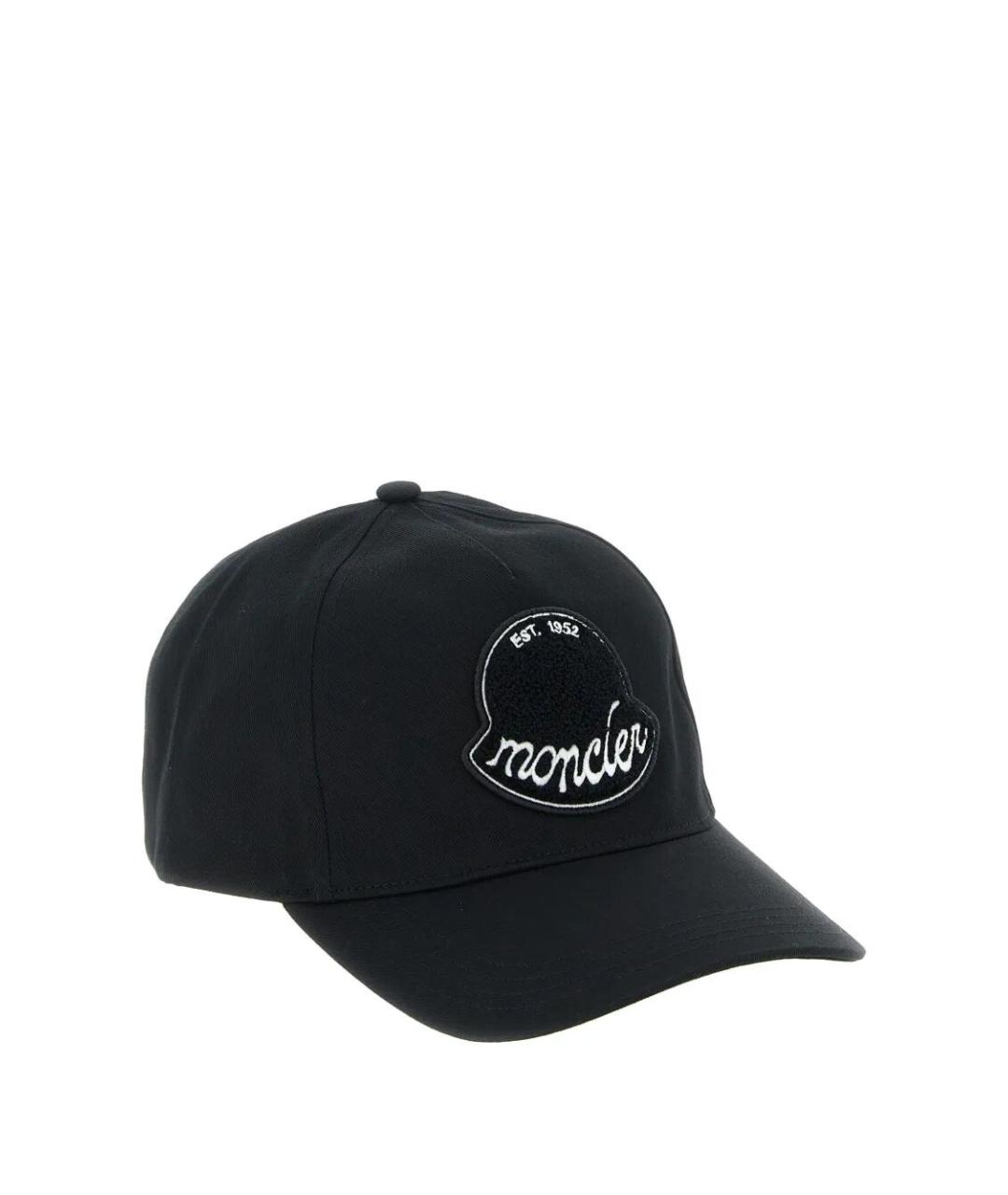 MONCLER Черная хлопковая кепка/бейсболка, фото 1