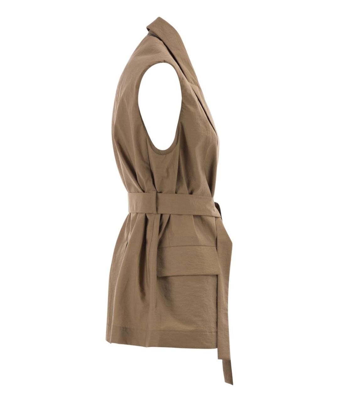 BRUNELLO CUCINELLI Бежевый хлопковый жилет, фото 3