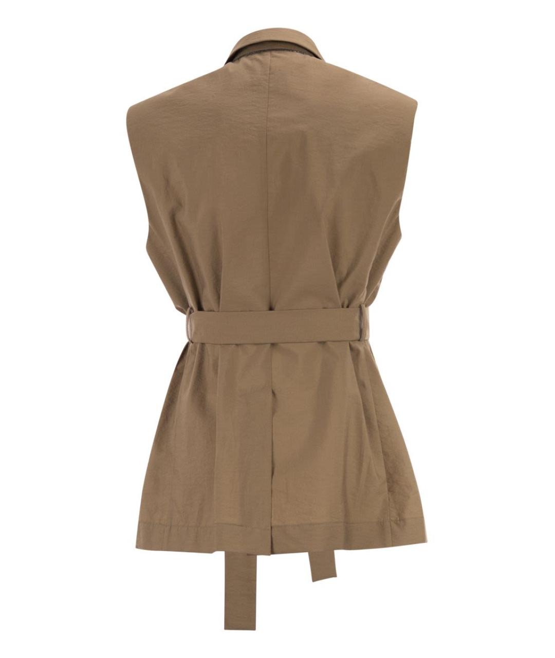 BRUNELLO CUCINELLI Бежевый хлопковый жилет, фото 2