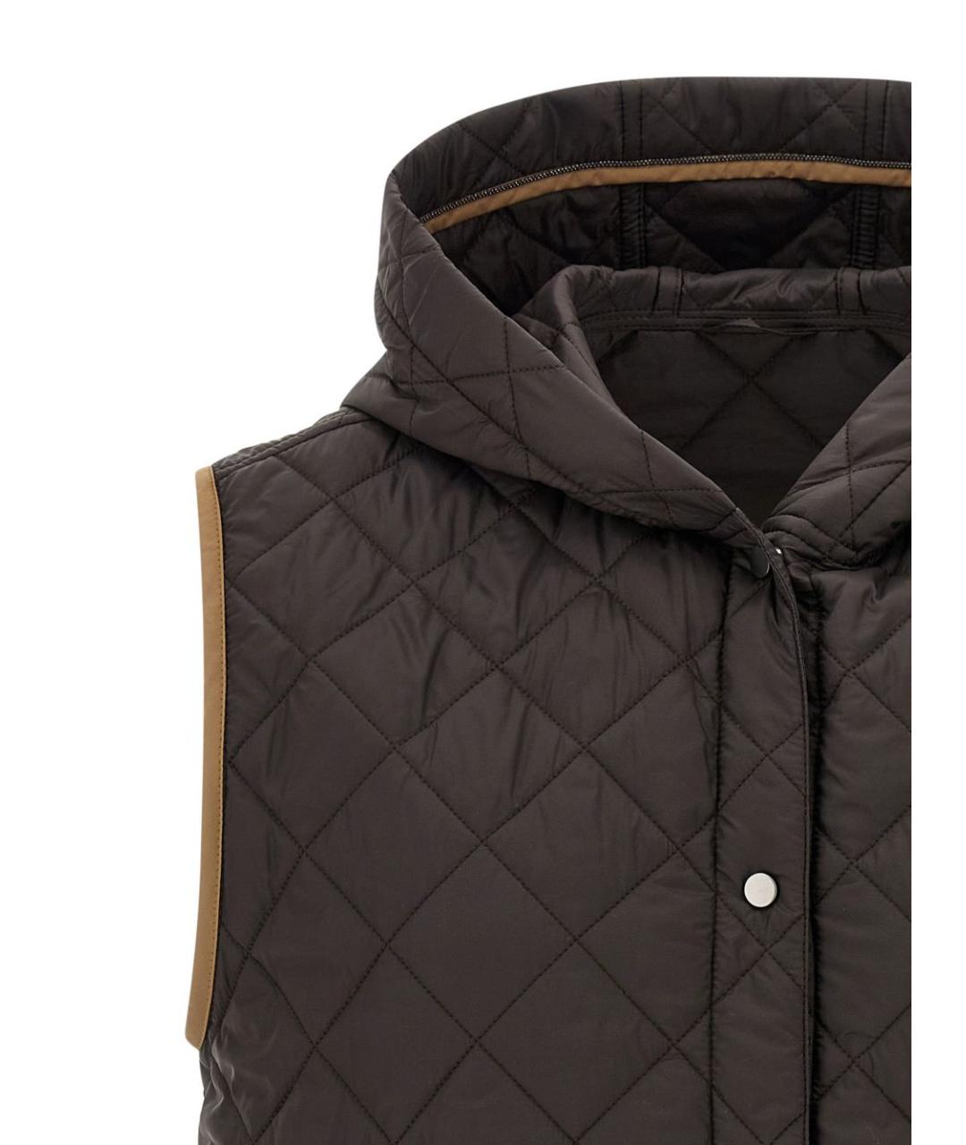 BRUNELLO CUCINELLI Антрацитовый полиамидовый жилет, фото 4