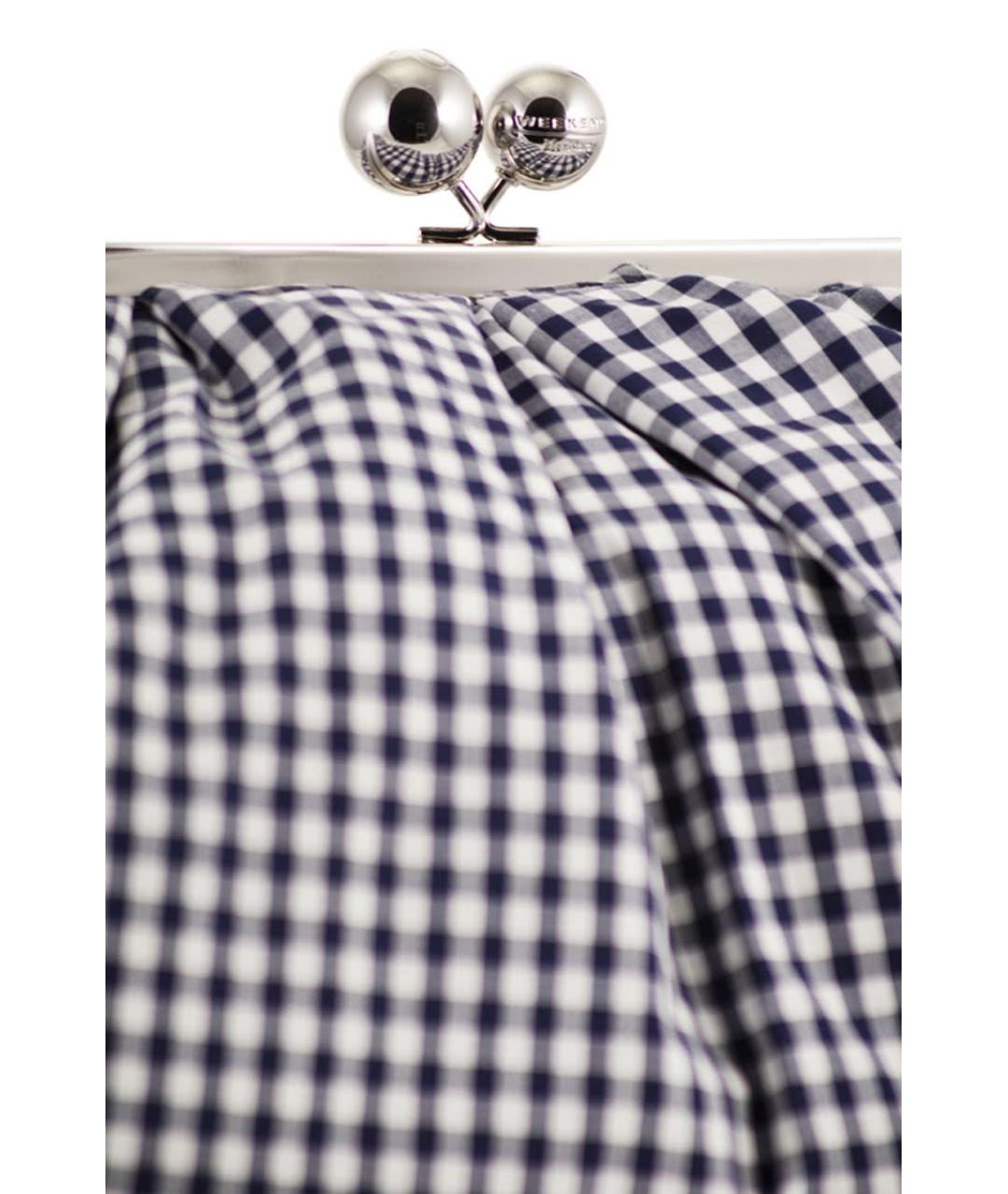 WEEKEND MAX MARA Синяя хлопковая сумка с короткими ручками, фото 5