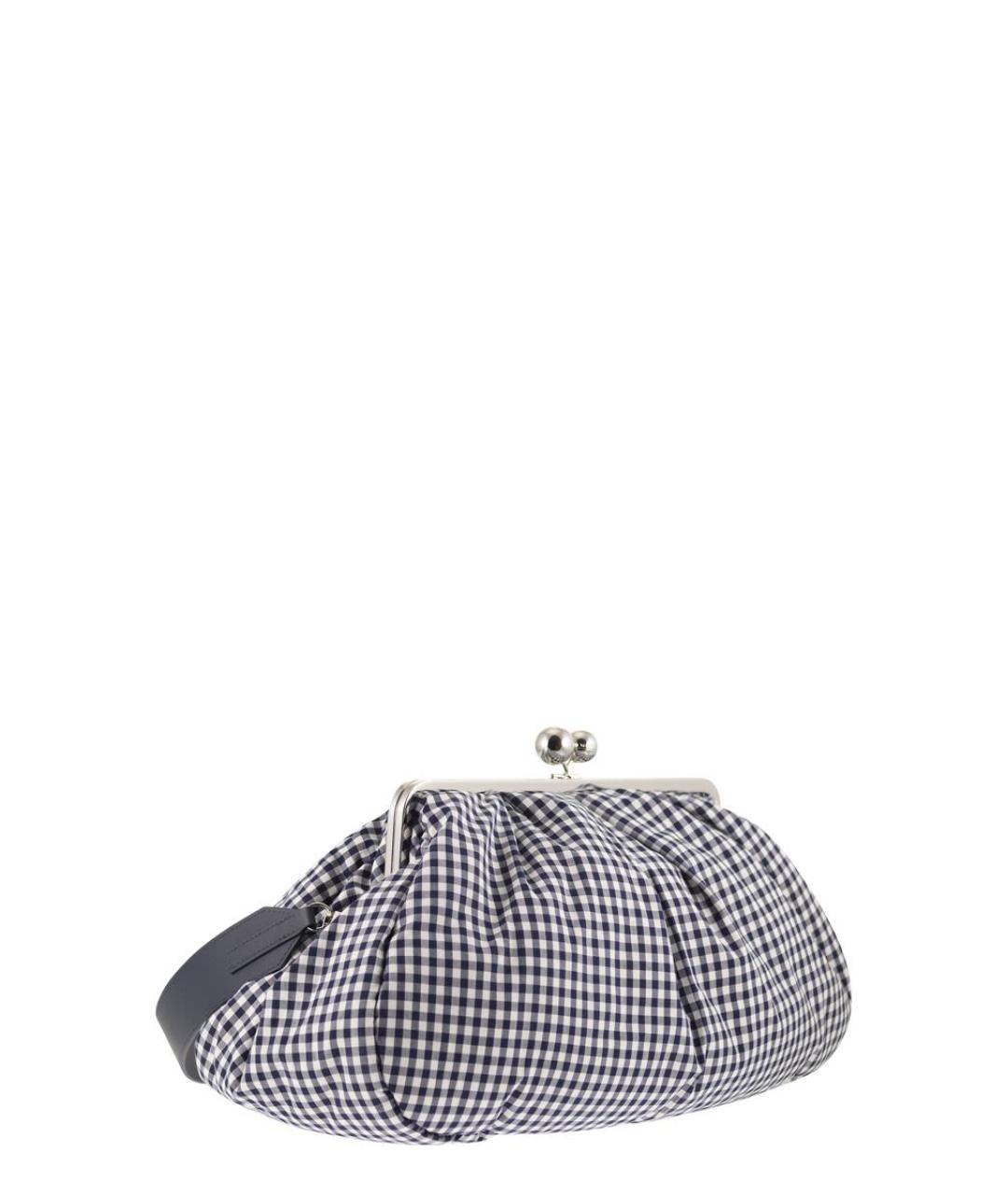 WEEKEND MAX MARA Синяя хлопковая сумка с короткими ручками, фото 4