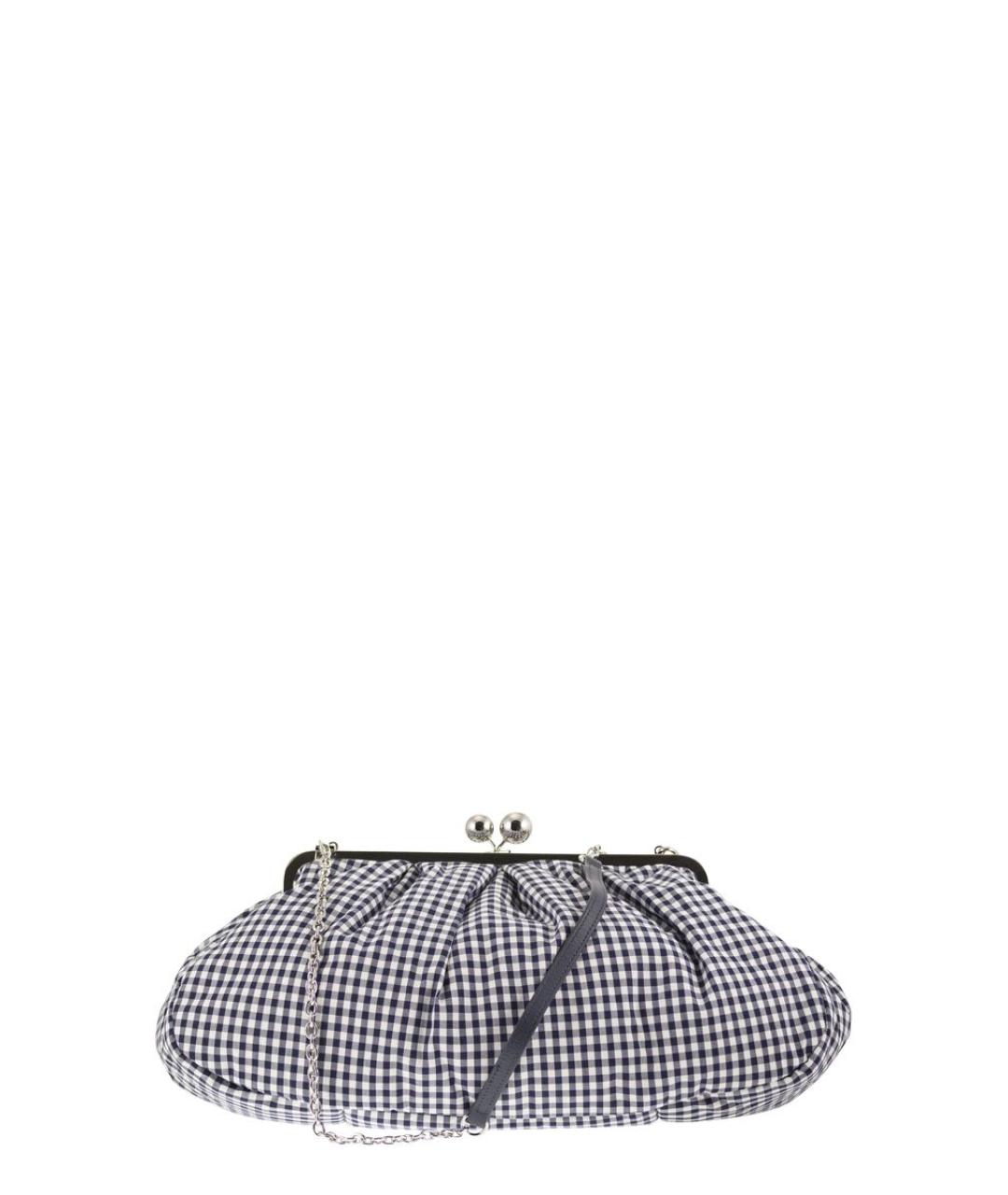 WEEKEND MAX MARA Синяя хлопковая сумка с короткими ручками, фото 2