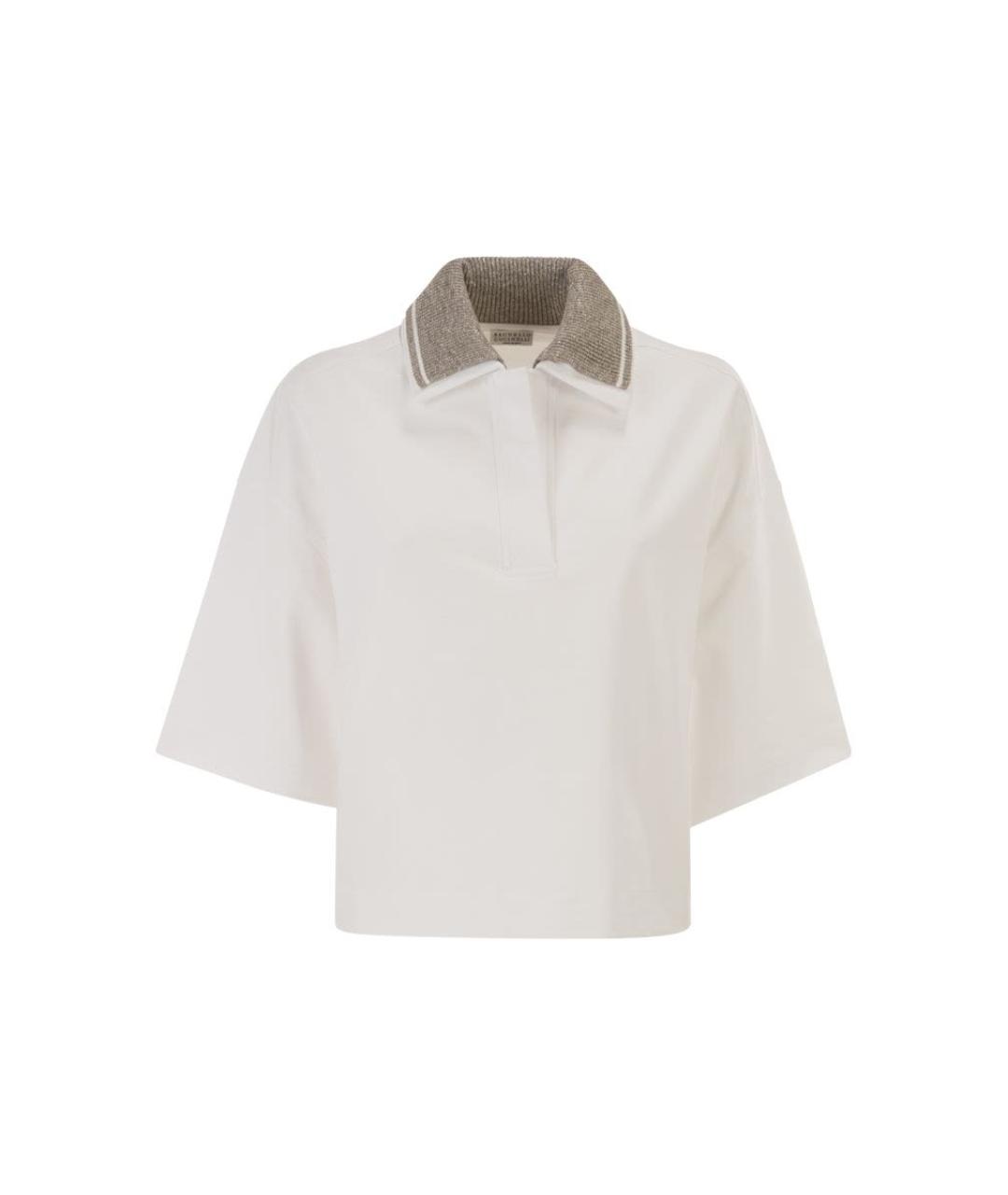 BRUNELLO CUCINELLI Белая хлопковая футболка, фото 1