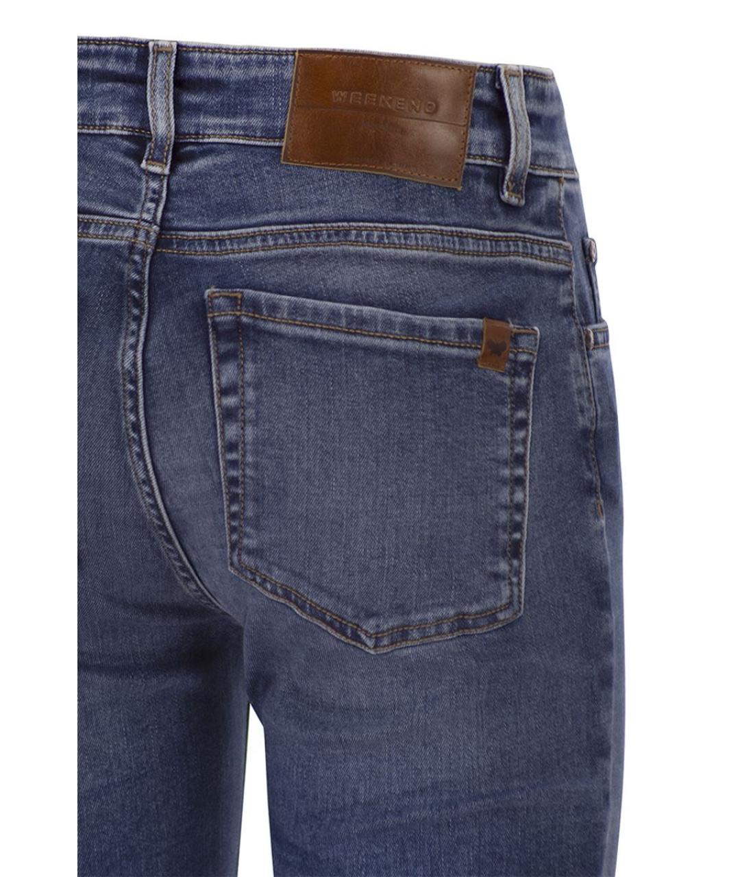 WEEKEND MAX MARA Синие хлопковые прямые джинсы, фото 4