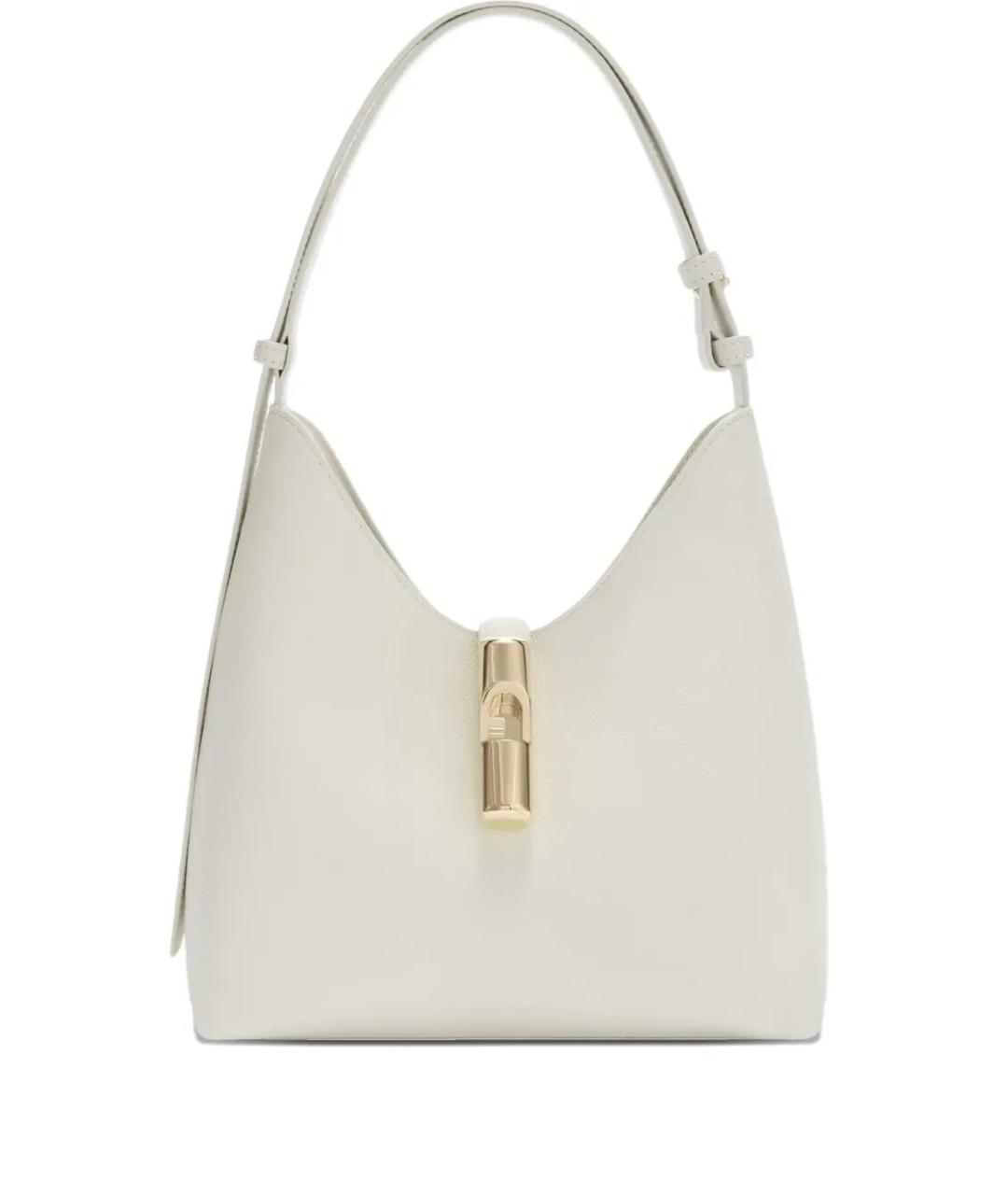 FURLA Бежевая кожаная сумка через плечо, фото 1