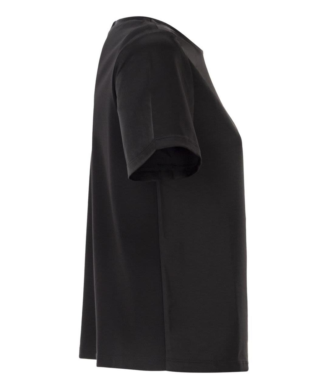 WEEKEND MAX MARA Черная полиэстеровая футболка, фото 3