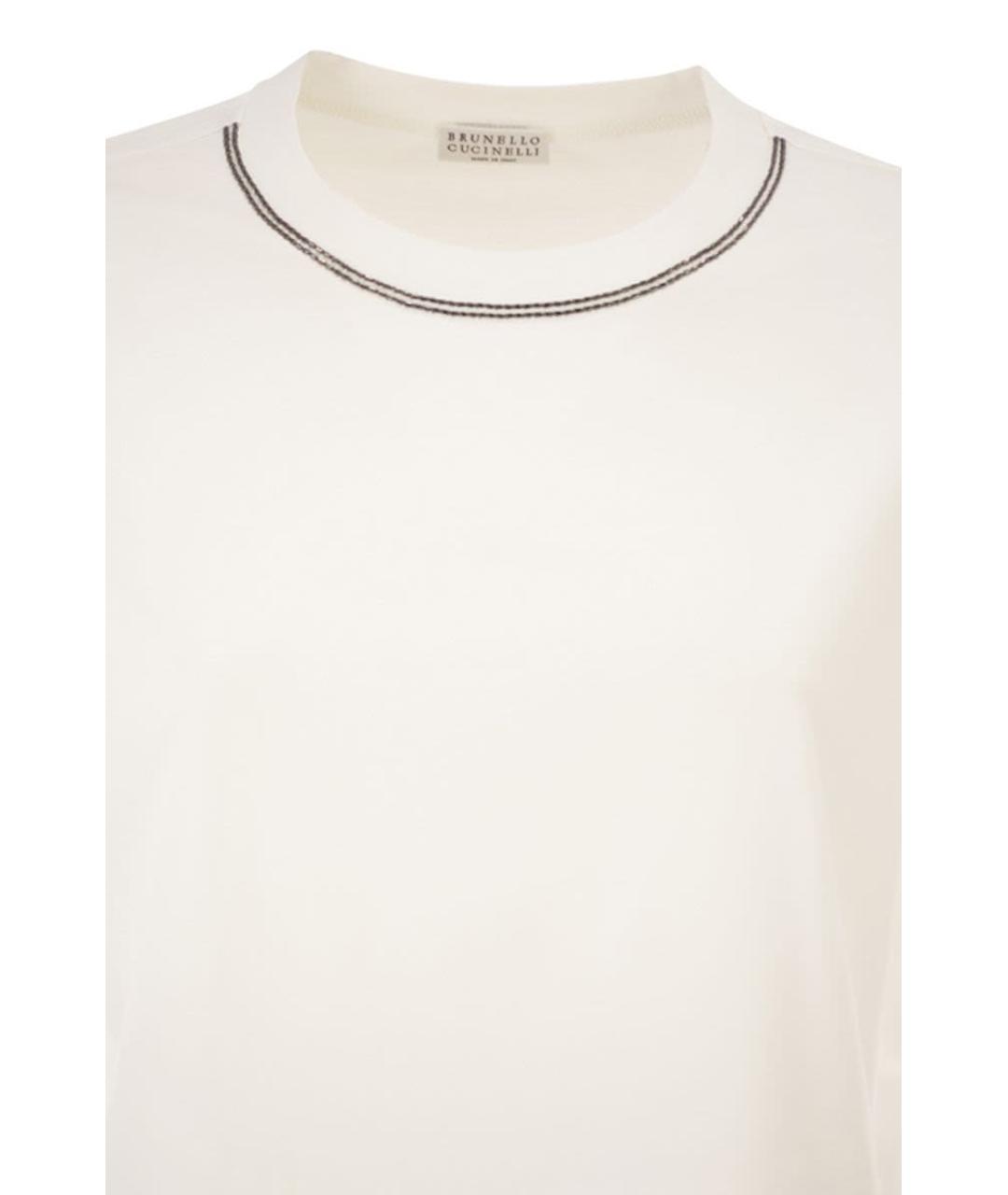 BRUNELLO CUCINELLI Белая футболка, фото 4