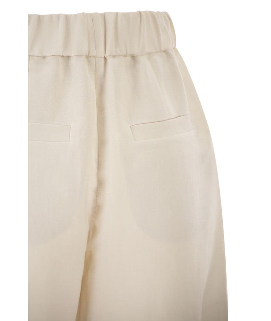 BRUNELLO CUCINELLI Бежевые вискозные шорты, фото 4