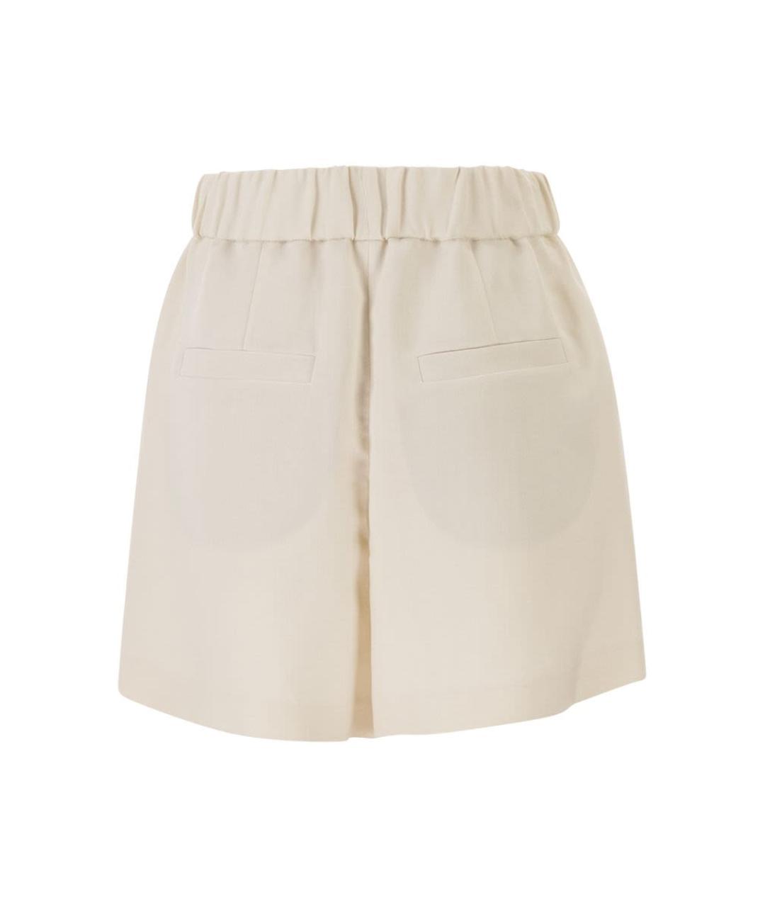 BRUNELLO CUCINELLI Бежевые вискозные шорты, фото 2