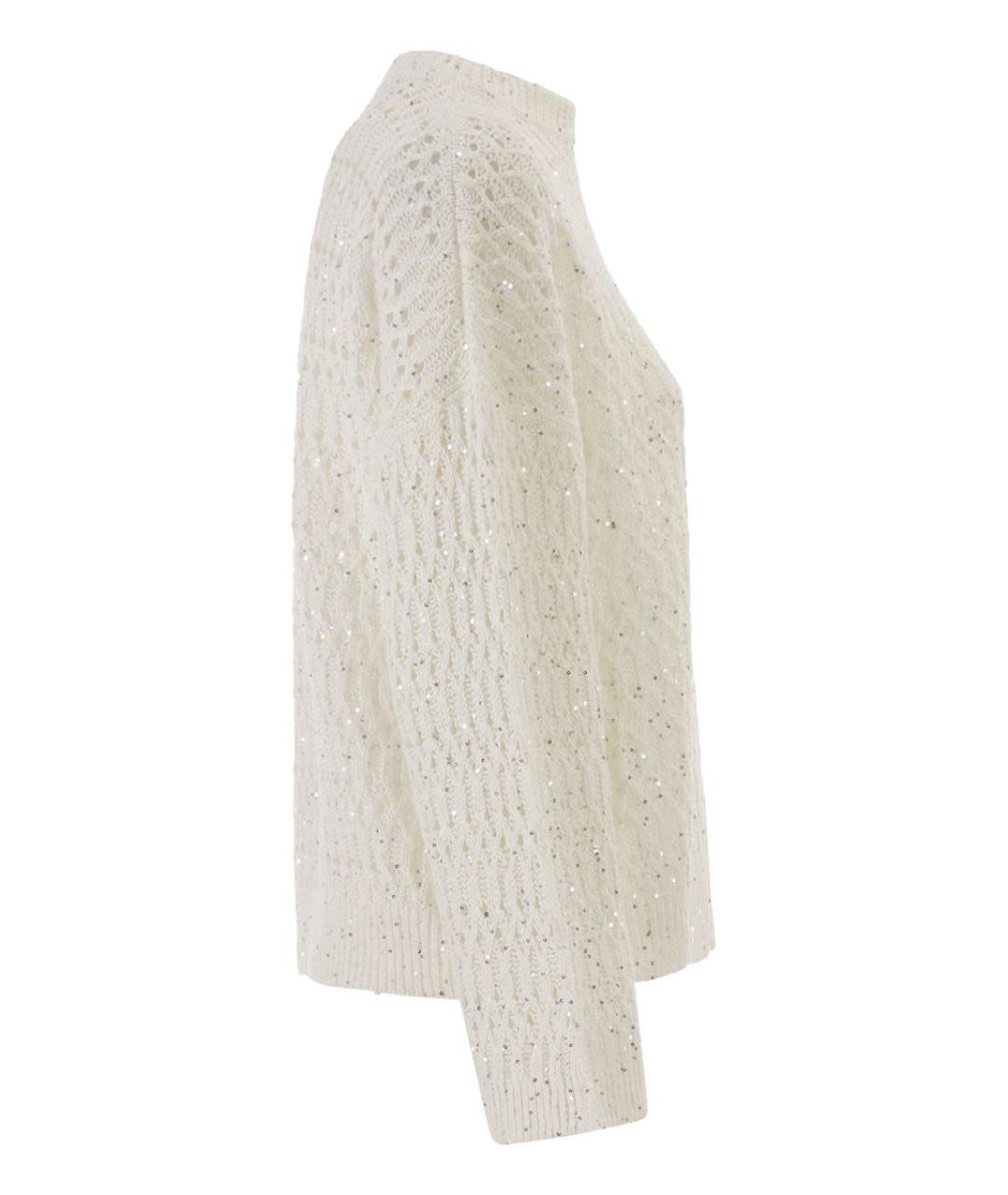 BRUNELLO CUCINELLI Белый льняной джемпер / свитер, фото 3