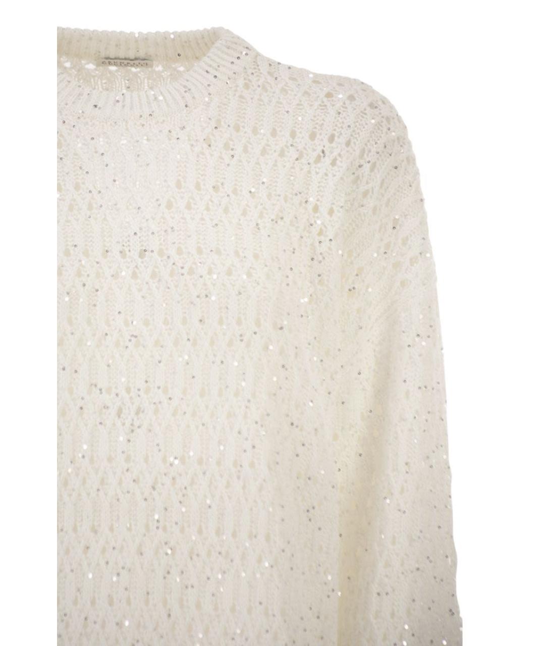 BRUNELLO CUCINELLI Белый льняной джемпер / свитер, фото 4