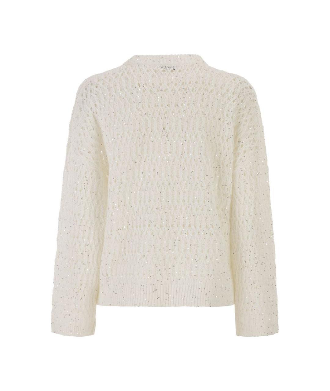 BRUNELLO CUCINELLI Белый льняной джемпер / свитер, фото 2