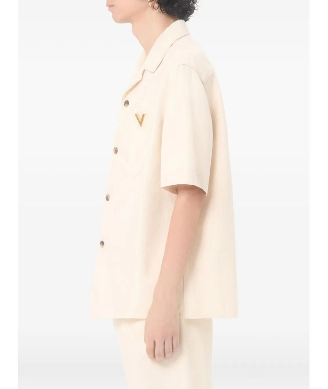 VALENTINO Белая хлопковая кэжуал рубашка, фото 5