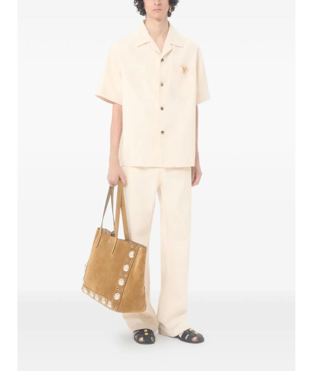 VALENTINO Белая хлопковая кэжуал рубашка, фото 2