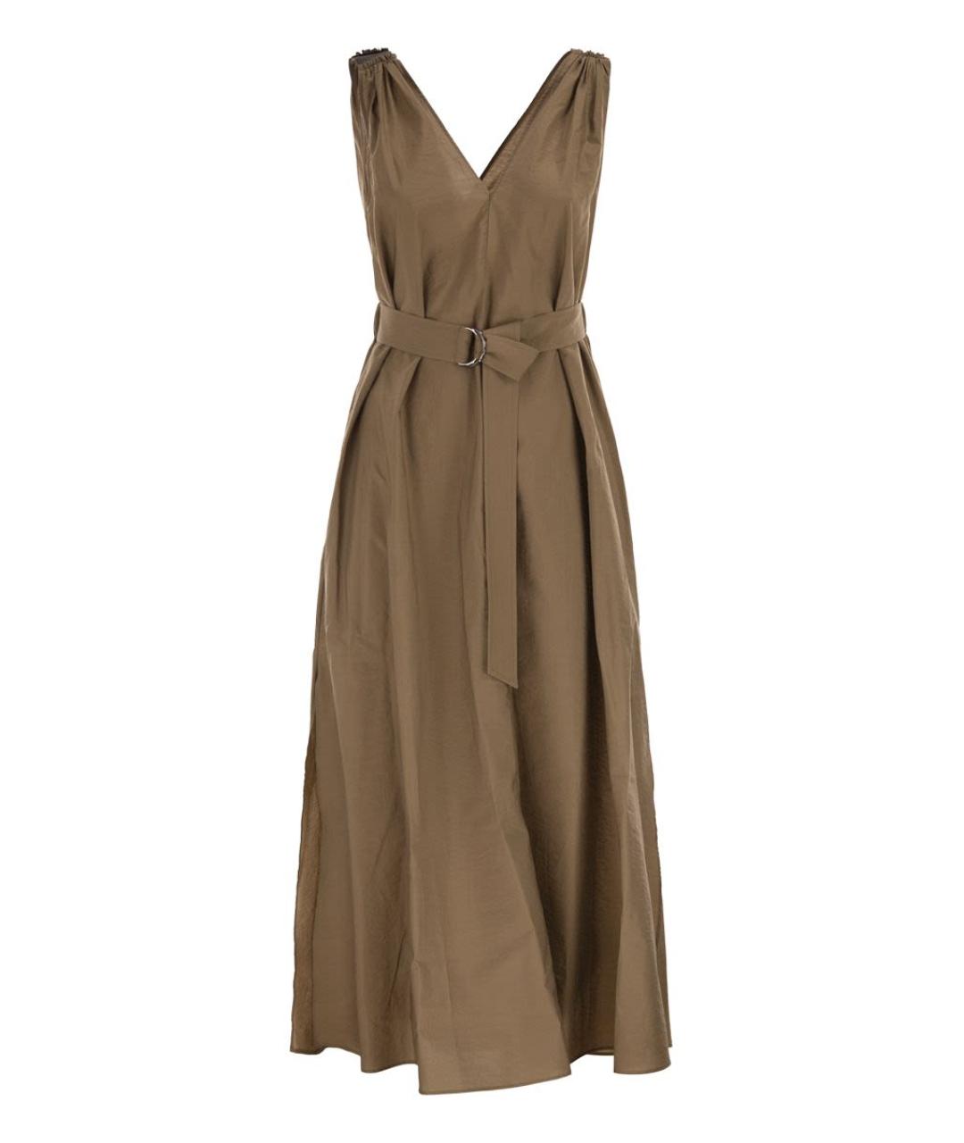 BRUNELLO CUCINELLI Бежевое хлопковое повседневное платье, фото 1