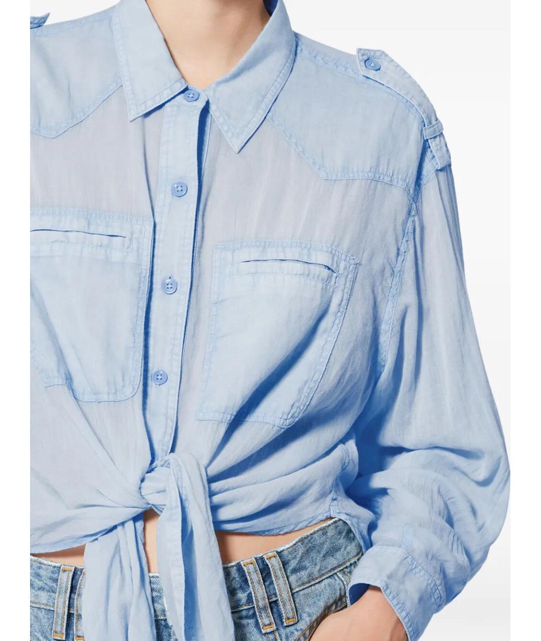 ISABEL MARANT Синяя хлопковая рубашка, фото 3