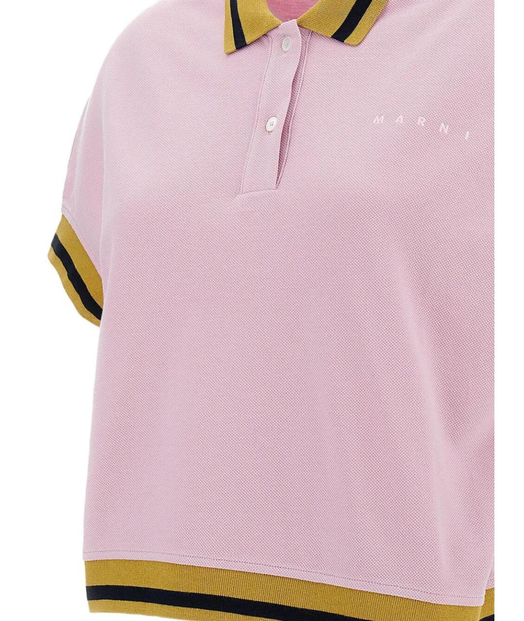 MARNI Розовая хлопковая футболка, фото 3