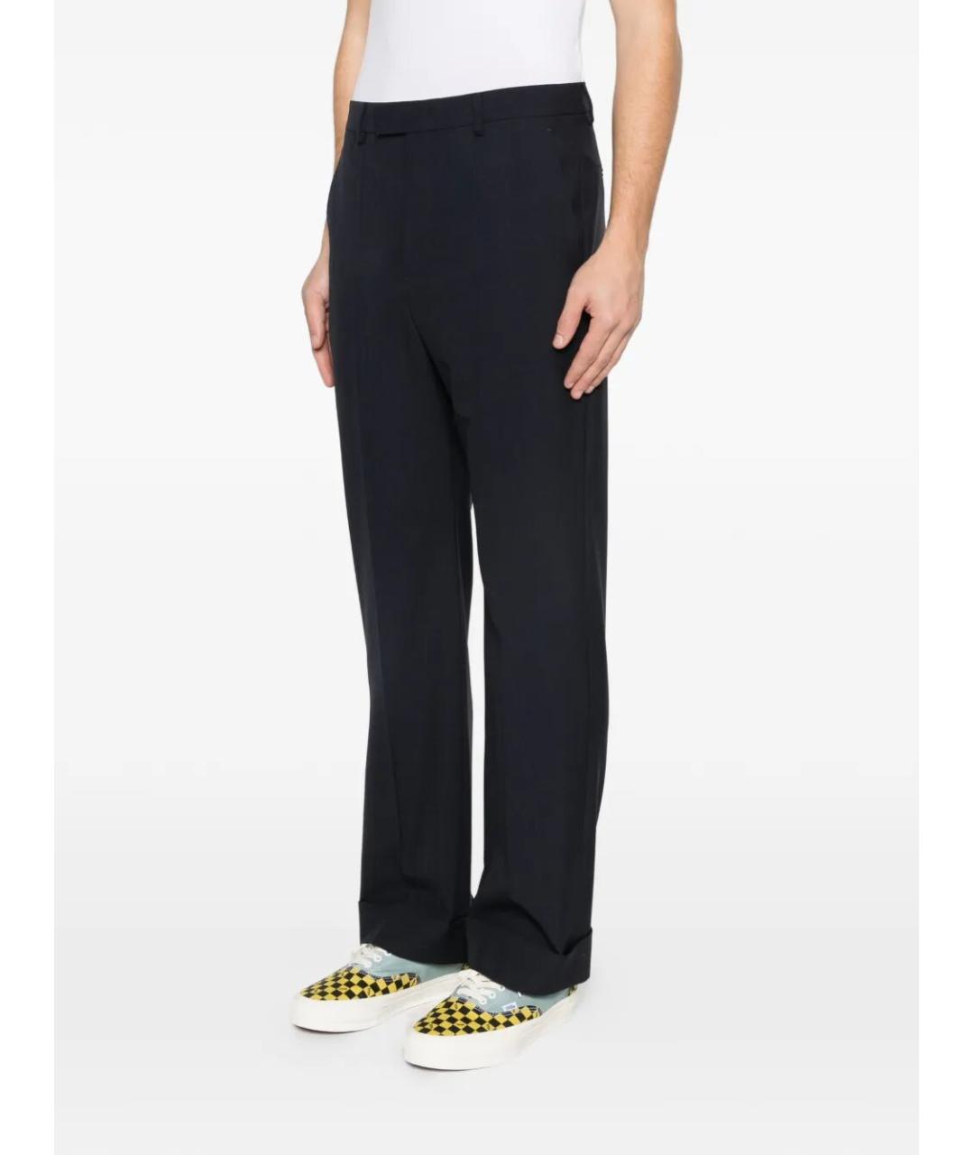 VALENTINO Синие шерстяные повседневные брюки, фото 4