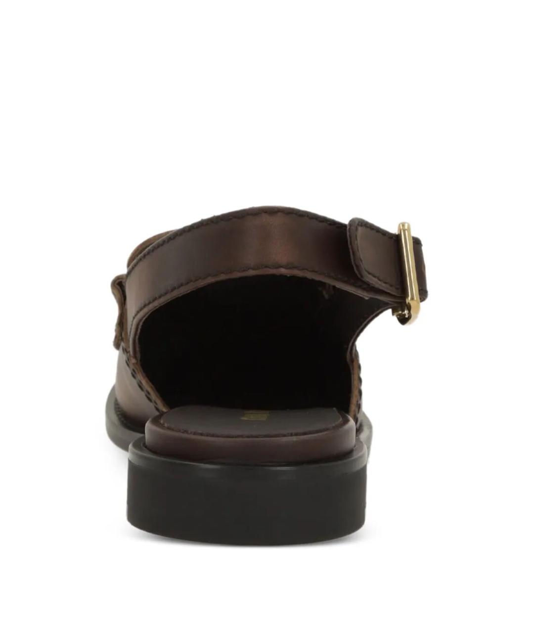 MIU MIU Коричневые кожаные лоферы, фото 4