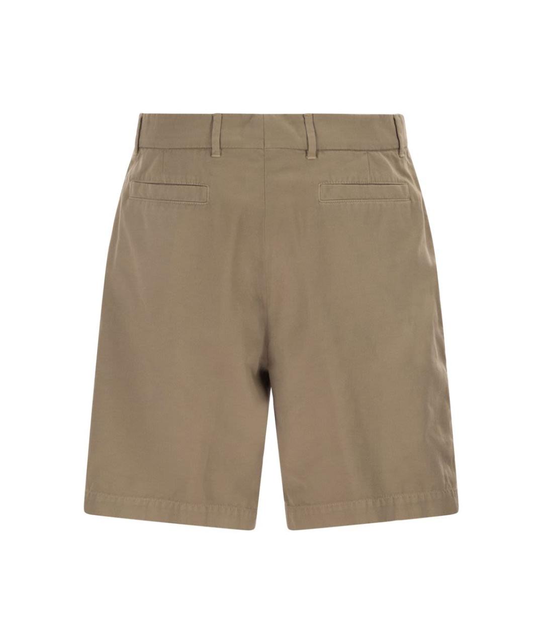 BRUNELLO CUCINELLI Бежевые хлопковые шорты, фото 2