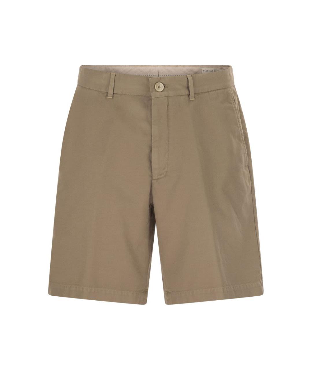 BRUNELLO CUCINELLI Бежевые хлопковые шорты, фото 1