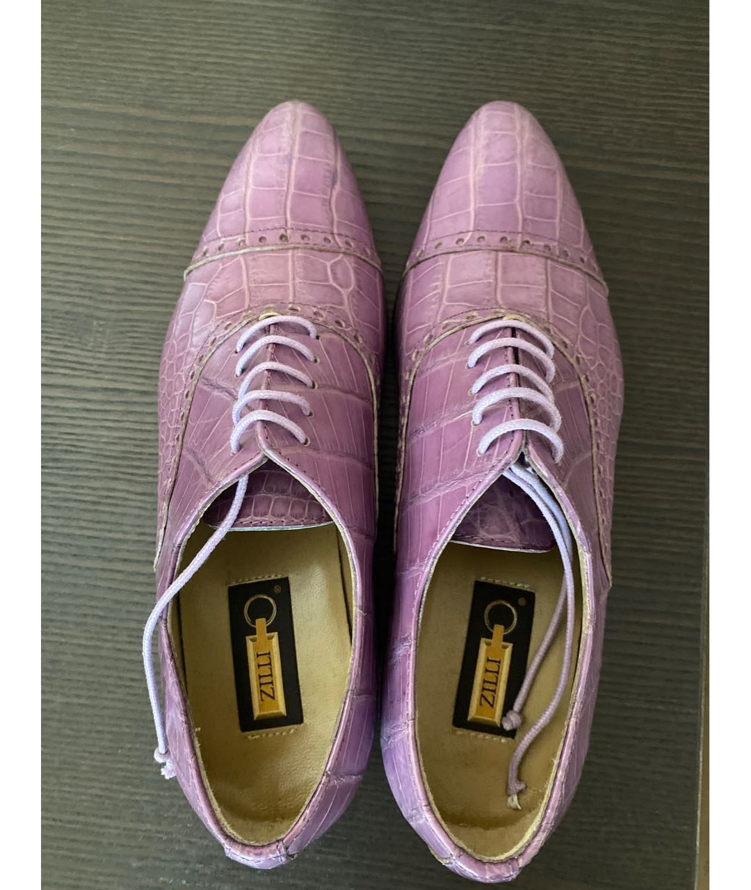 ZILLI Розовые ботинки из экзотической кожи, фото 3