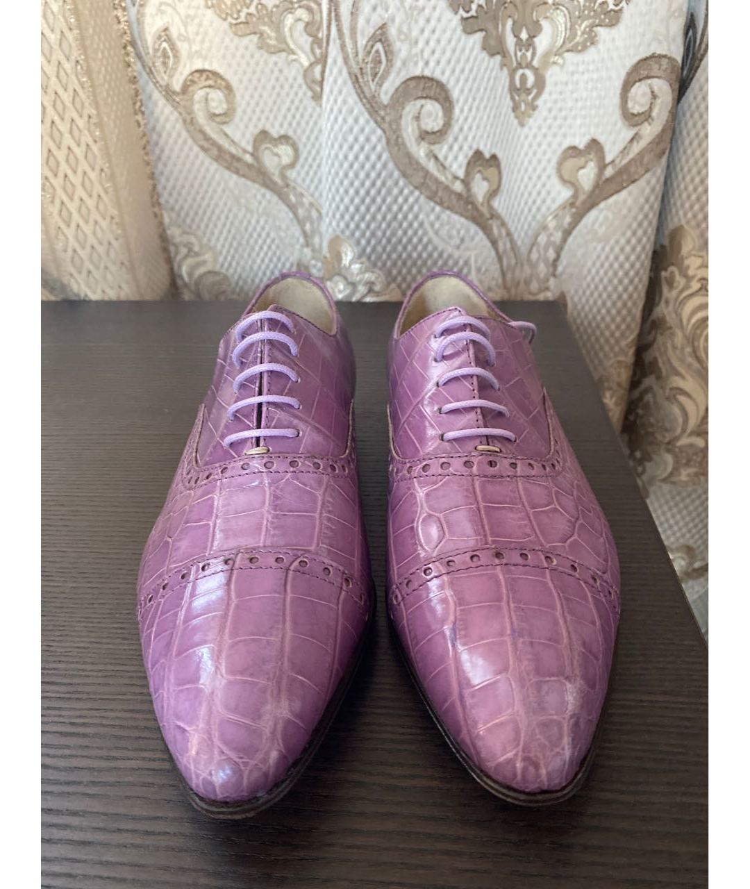 ZILLI Розовые ботинки из экзотической кожи, фото 2