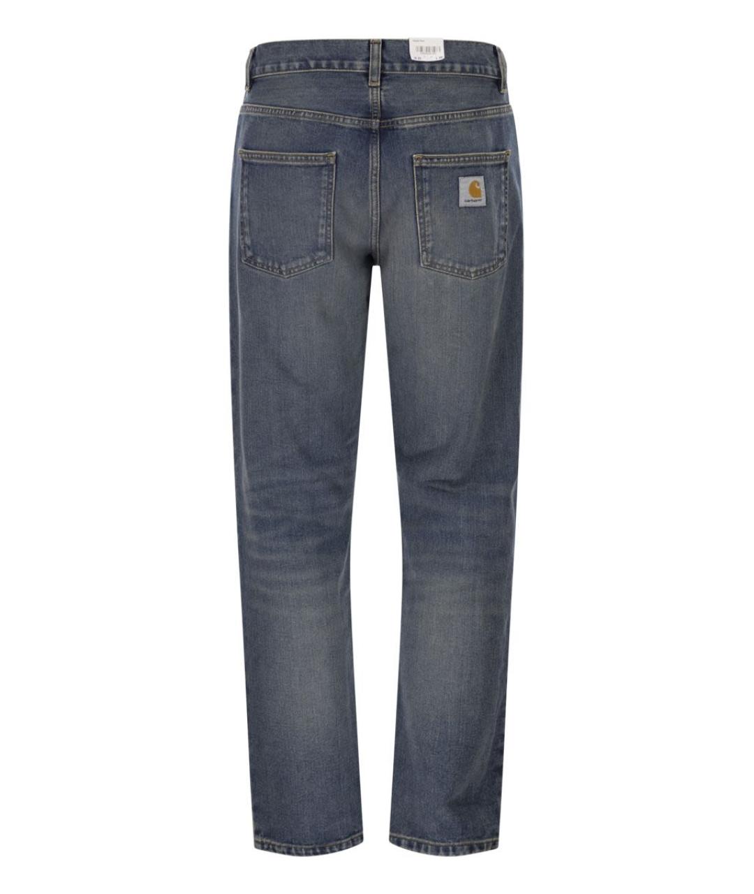 CARHARTT WIP Синие хлопковые прямые джинсы, фото 2