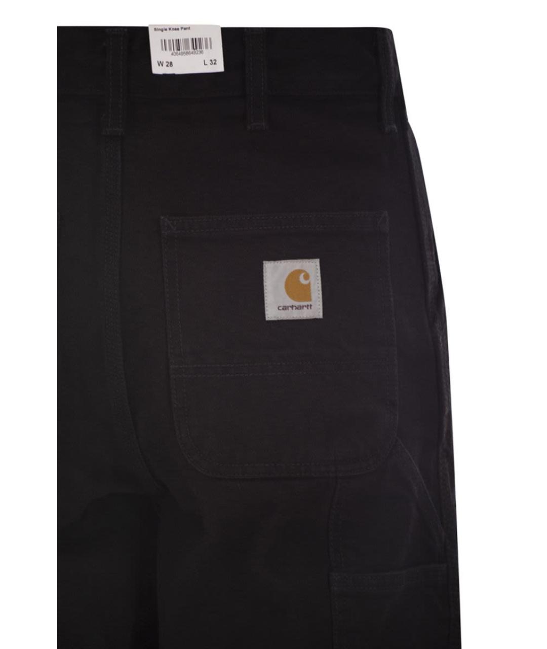 CARHARTT WIP Черные хлопковые прямые джинсы, фото 4