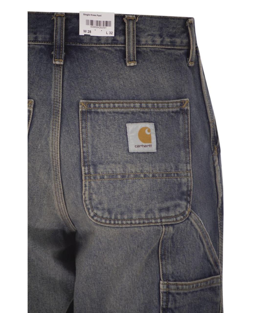 CARHARTT WIP Синие хлопковые прямые джинсы, фото 4