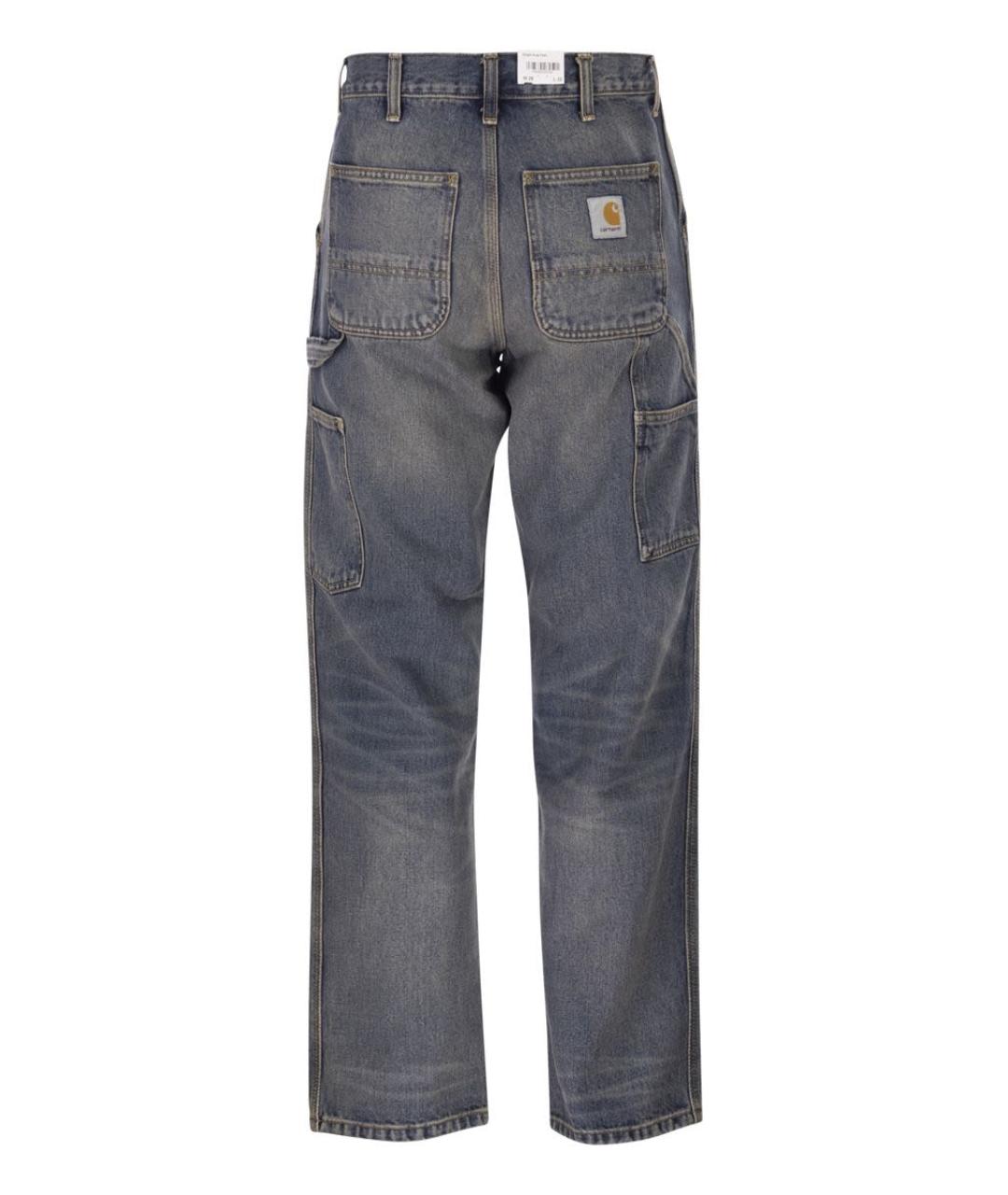 CARHARTT WIP Синие хлопковые прямые джинсы, фото 2