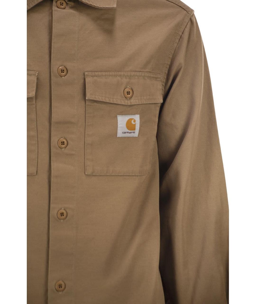 CARHARTT WIP Коричневая хлопковая куртка, фото 4