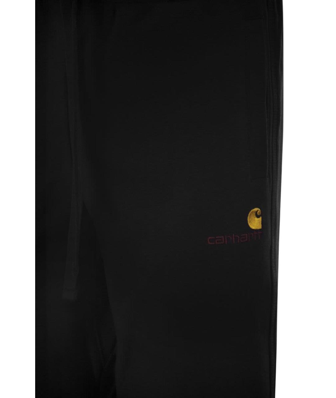 CARHARTT WIP Черные хлопковые прямые брюки, фото 4