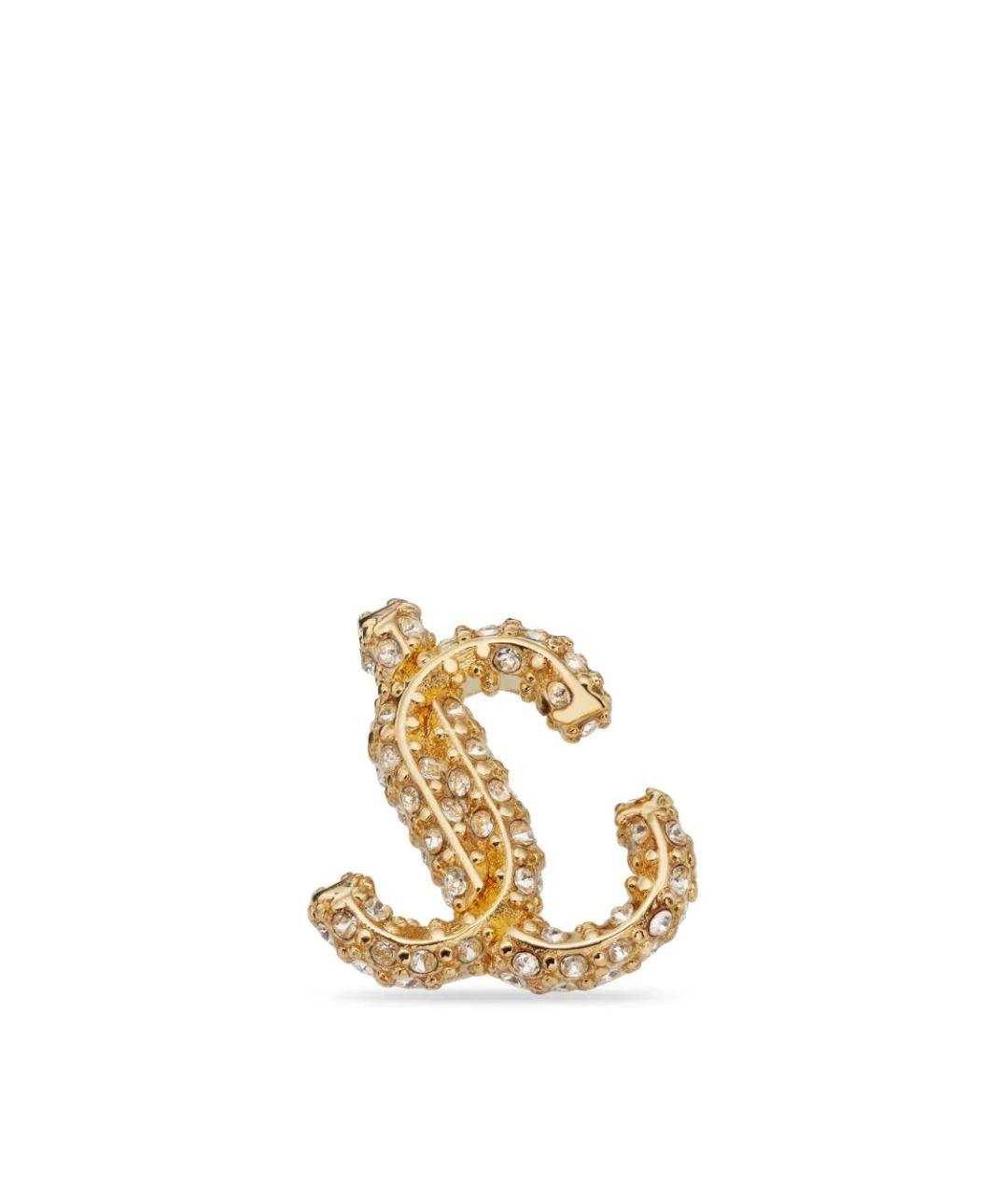 JIMMY CHOO Золотые металлические серьги, фото 5