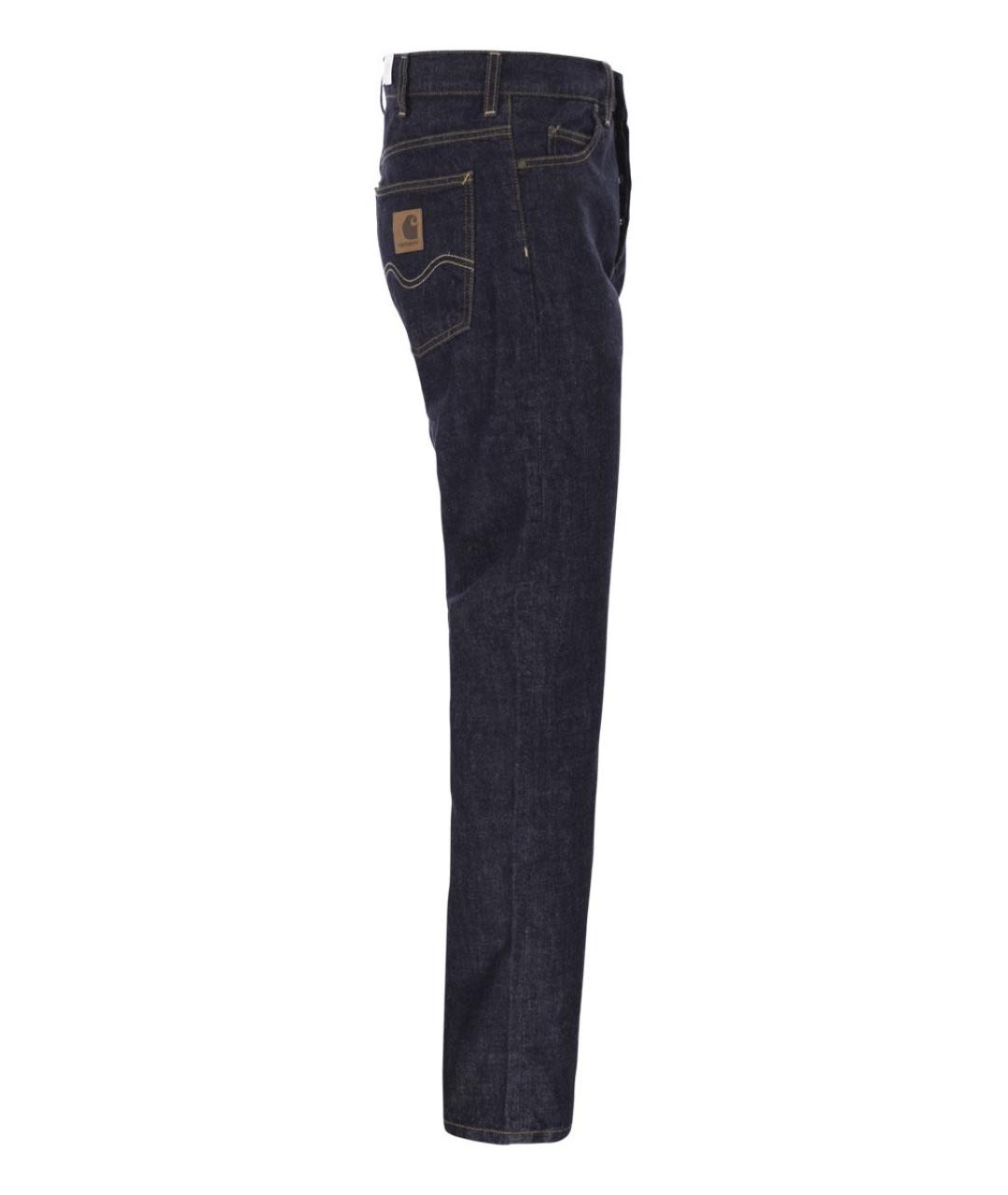 CARHARTT WIP Синие хлопковые прямые джинсы, фото 3