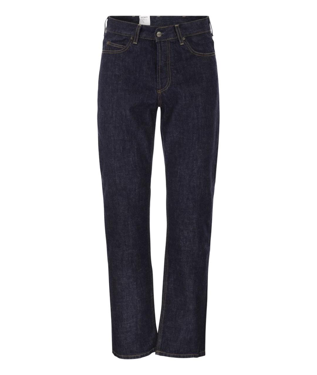 CARHARTT WIP Синие хлопковые прямые джинсы, фото 1