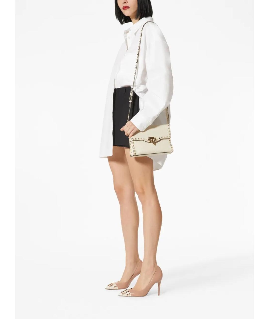 VALENTINO Бежевая кожаная сумка через плечо, фото 2