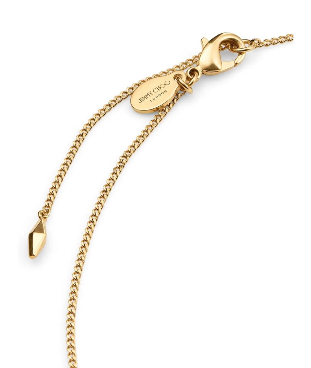 JIMMY CHOO Золотое металлическое колье, фото 4