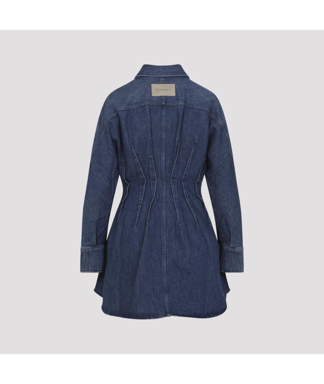 GIVENCHY Синее хлопковое повседневное платье, фото 2