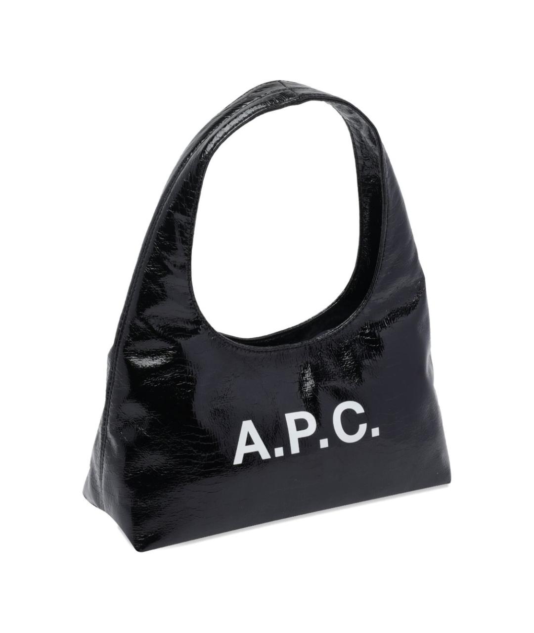 A.P.C. Черная сумка через плечо из искусственной кожи, фото 3