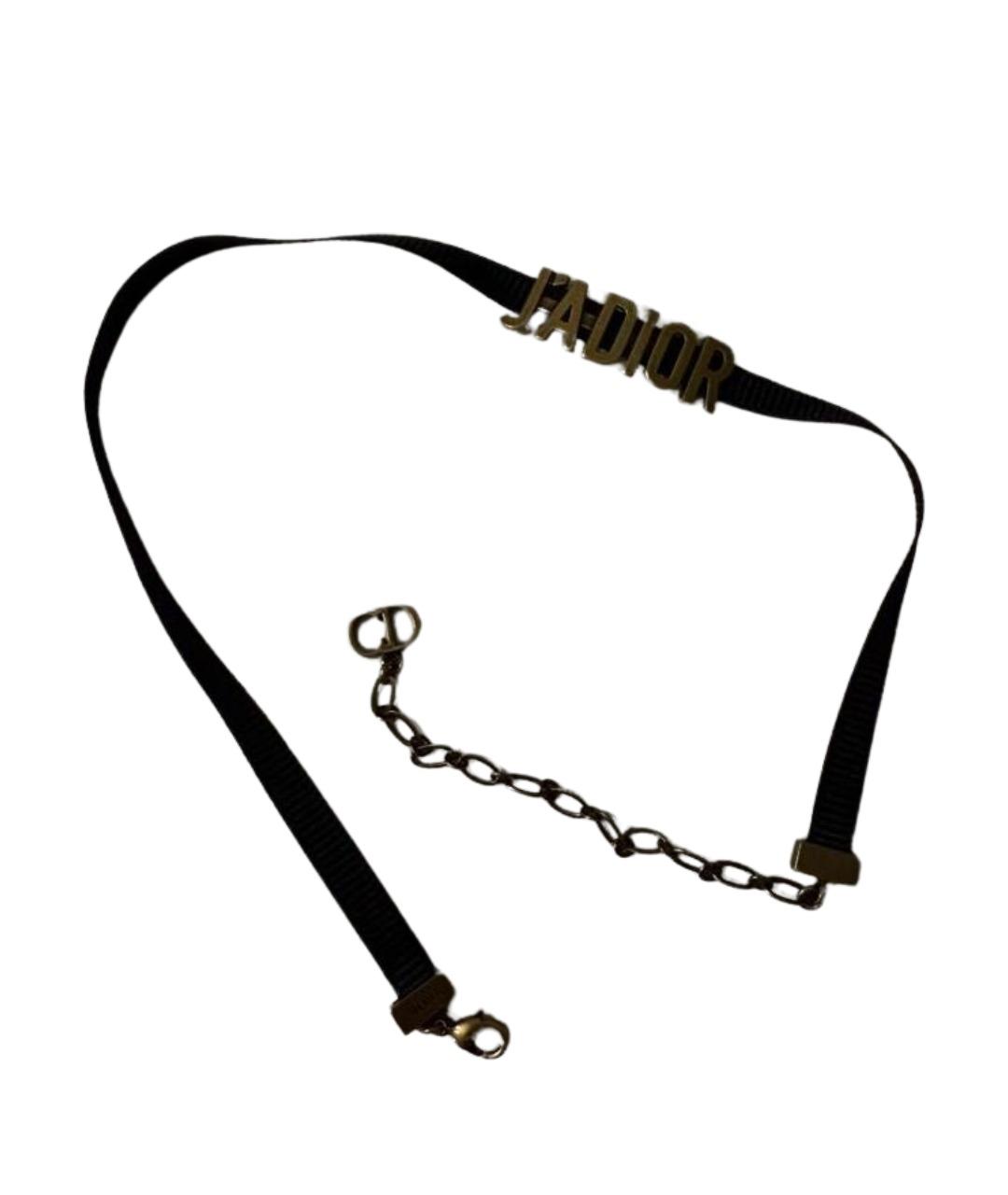 CHRISTIAN DIOR Черный металлический чокер, фото 1