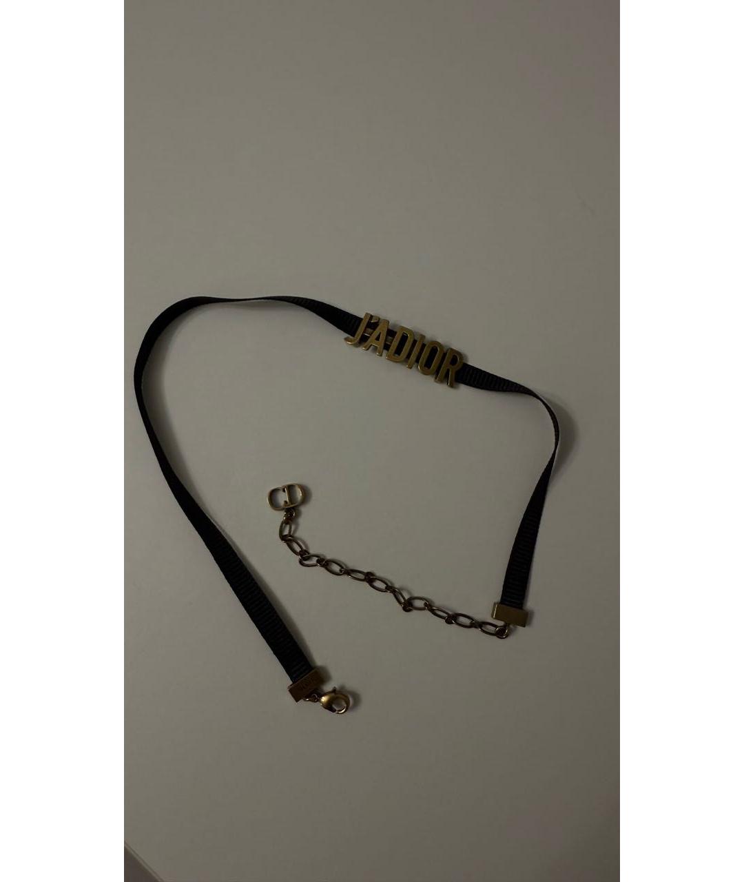 CHRISTIAN DIOR Черный металлический чокер, фото 3
