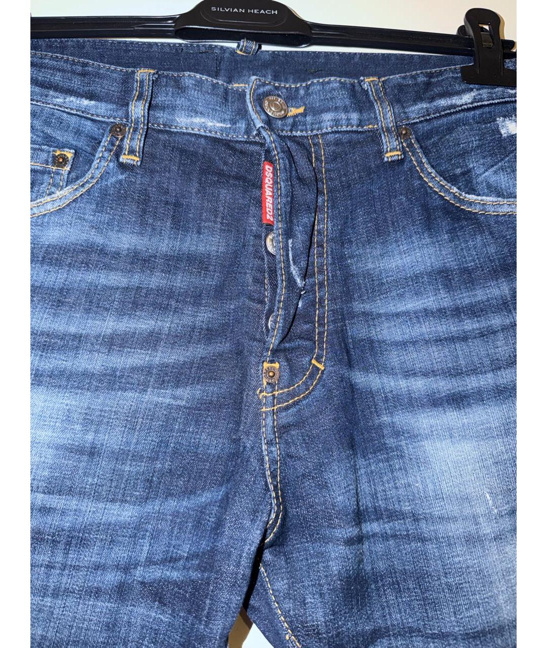 DSQUARED2 Синие прямые джинсы, фото 4