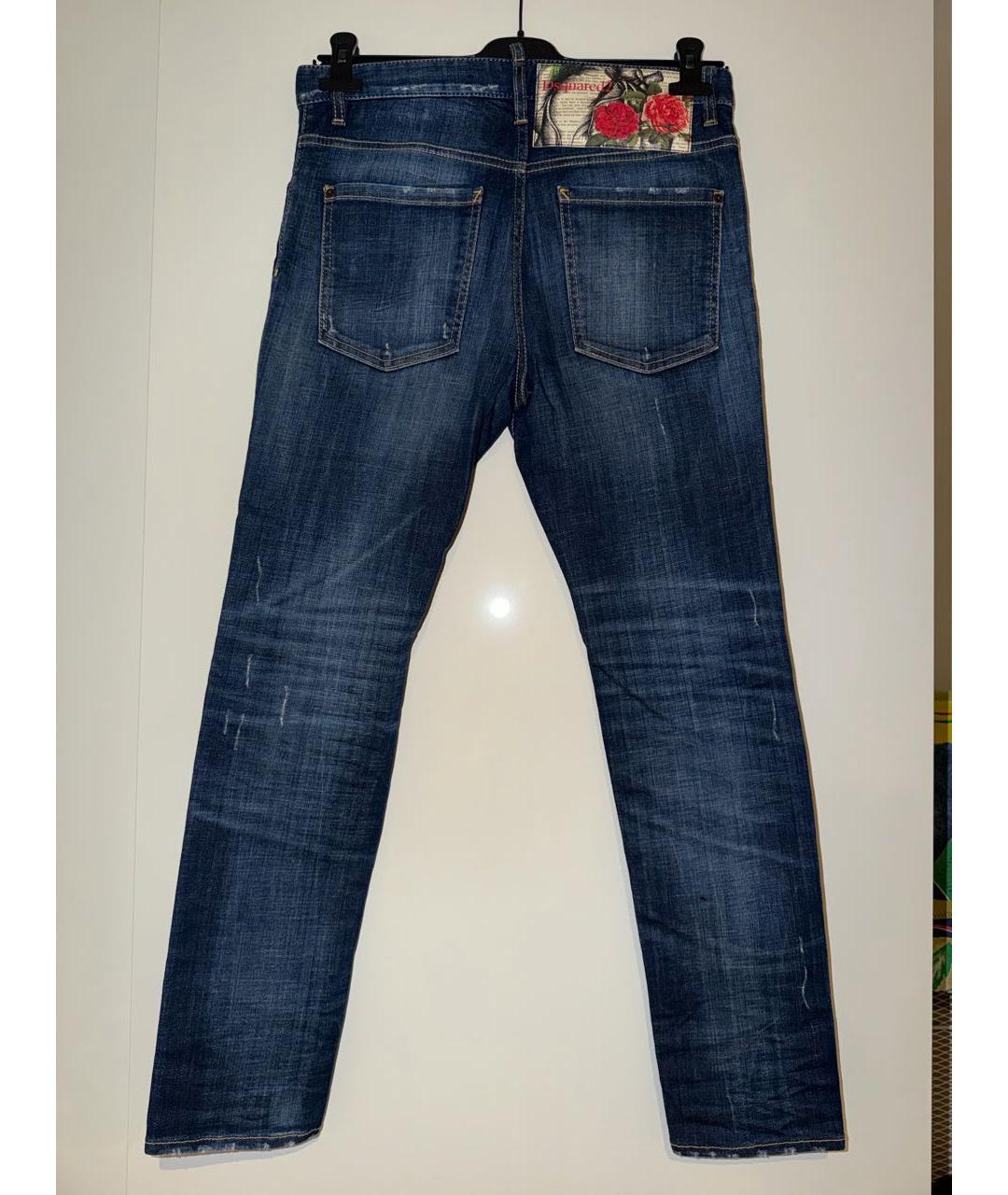 DSQUARED2 Синие прямые джинсы, фото 3