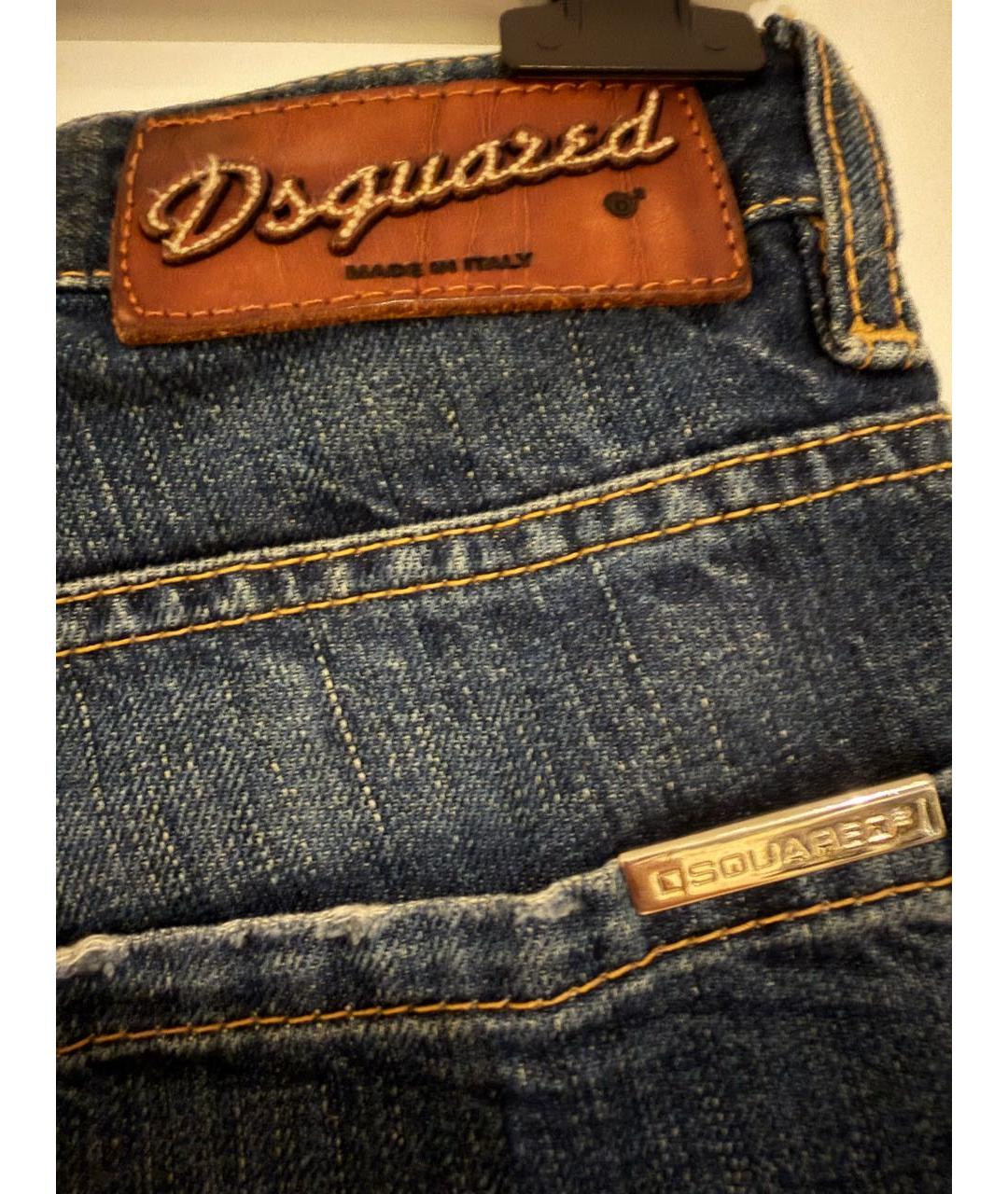 DSQUARED2 Синие прямые джинсы, фото 4