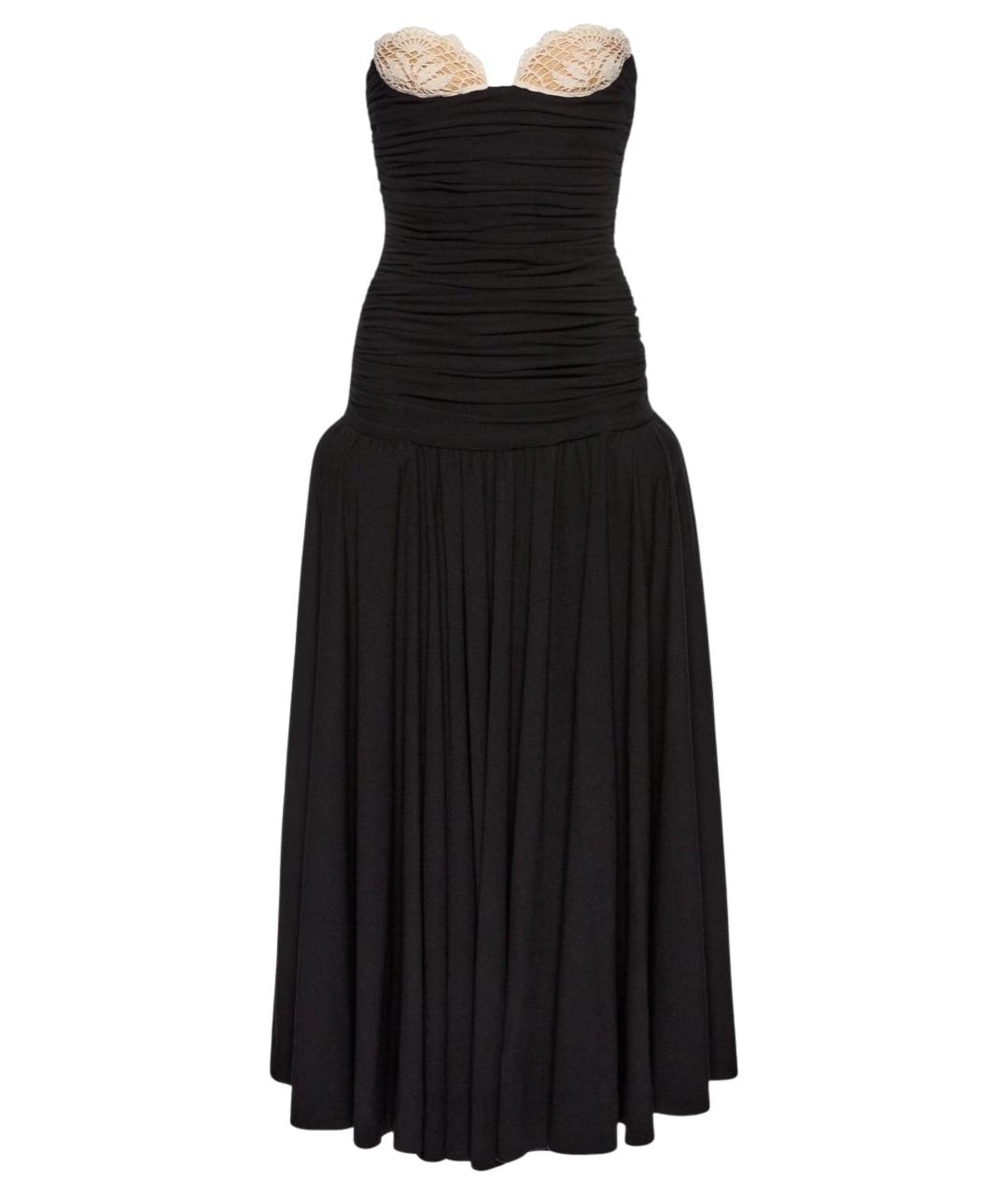 MAGDA BUTRYM Черное вискозное коктейльное платье, фото 1