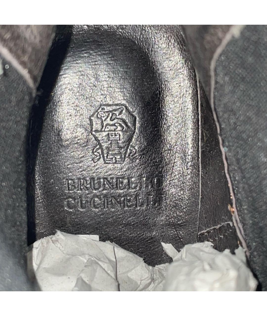 BRUNELLO CUCINELLI Черные кожаные ботинки, фото 3