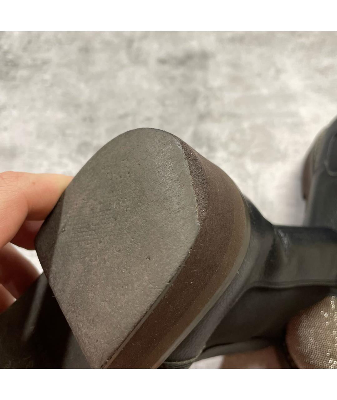 BRUNELLO CUCINELLI Черные кожаные ботинки, фото 5